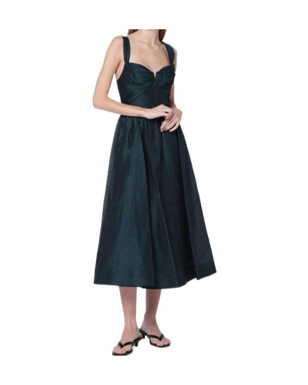 Zimmermann Blue Draped Midi Dress