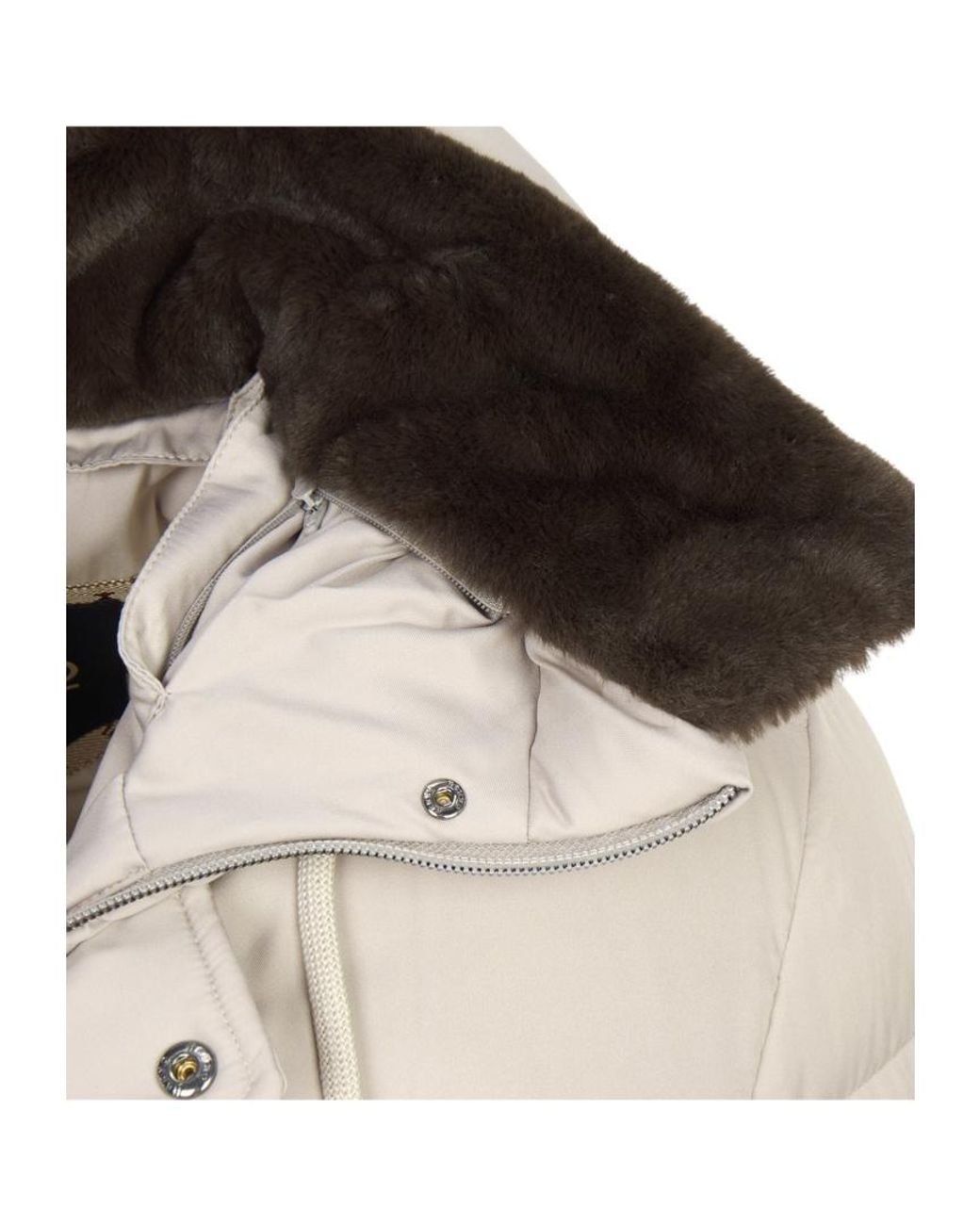 Herno Natural Quilted Hooded Down Jacket for men