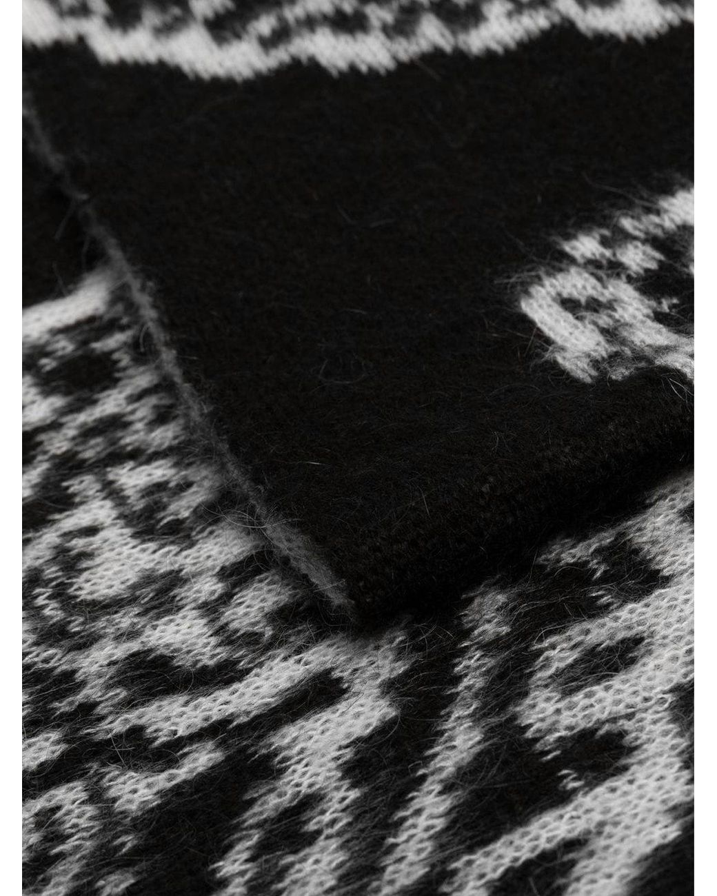 424 Black Paisley Pattern Scarf for men