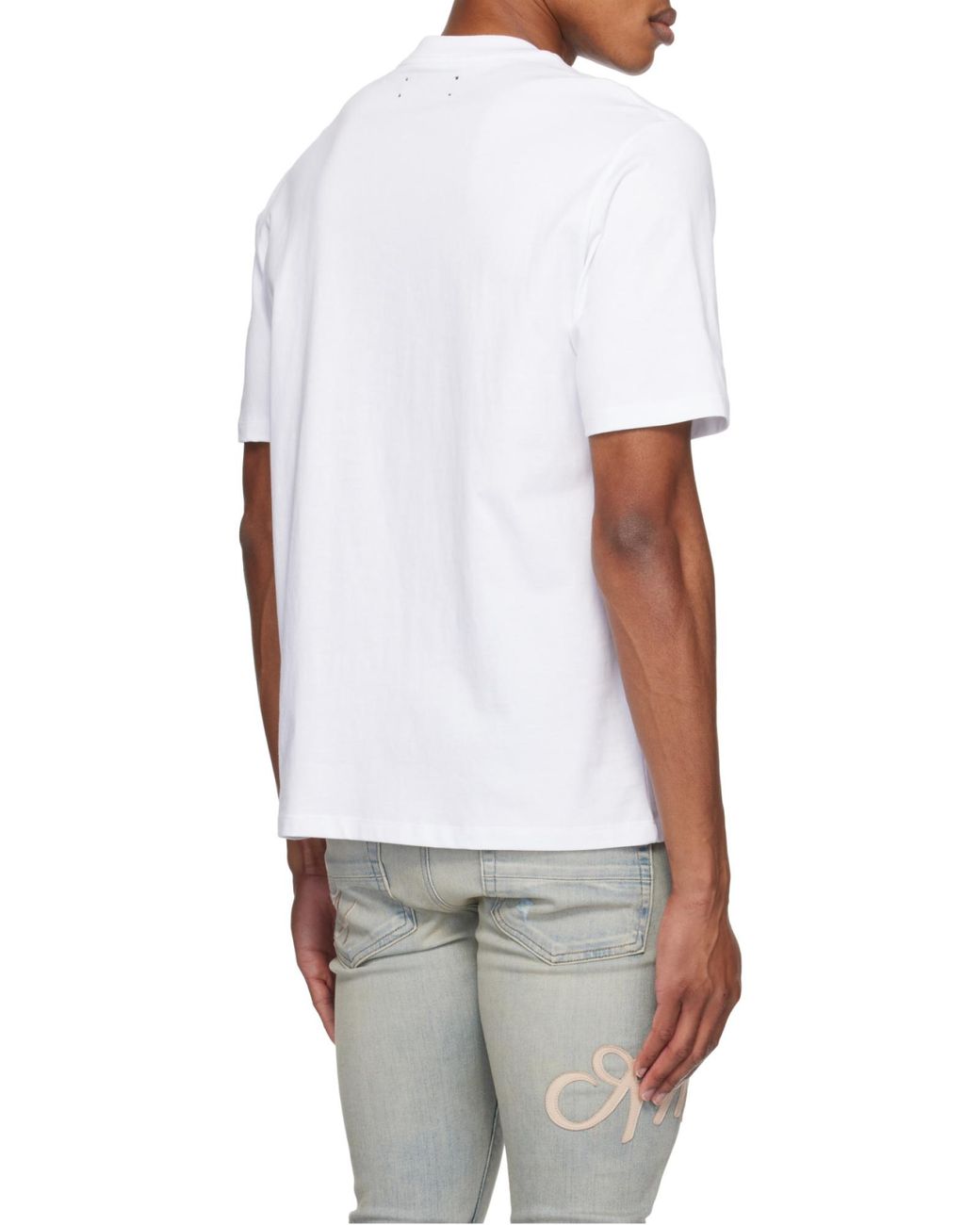 Amiri White Logo-Print T-Shirt for men