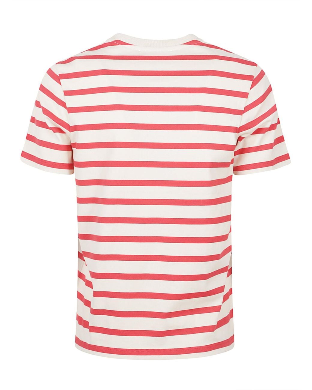 Tory Burch Pink Striped Embroidered T-Shirt