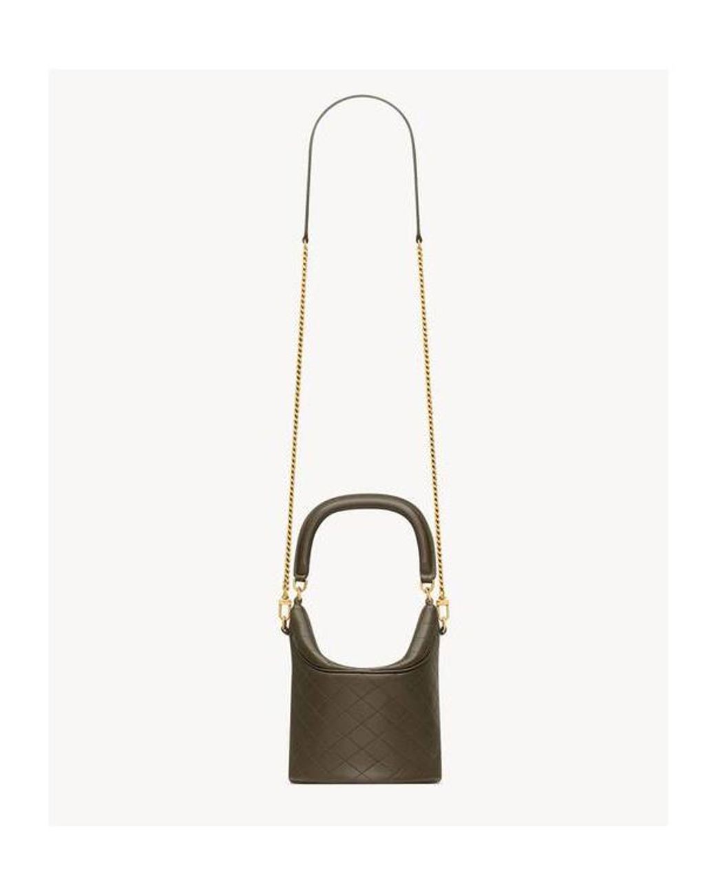 Saint Laurent White Gaby Bucket Bag