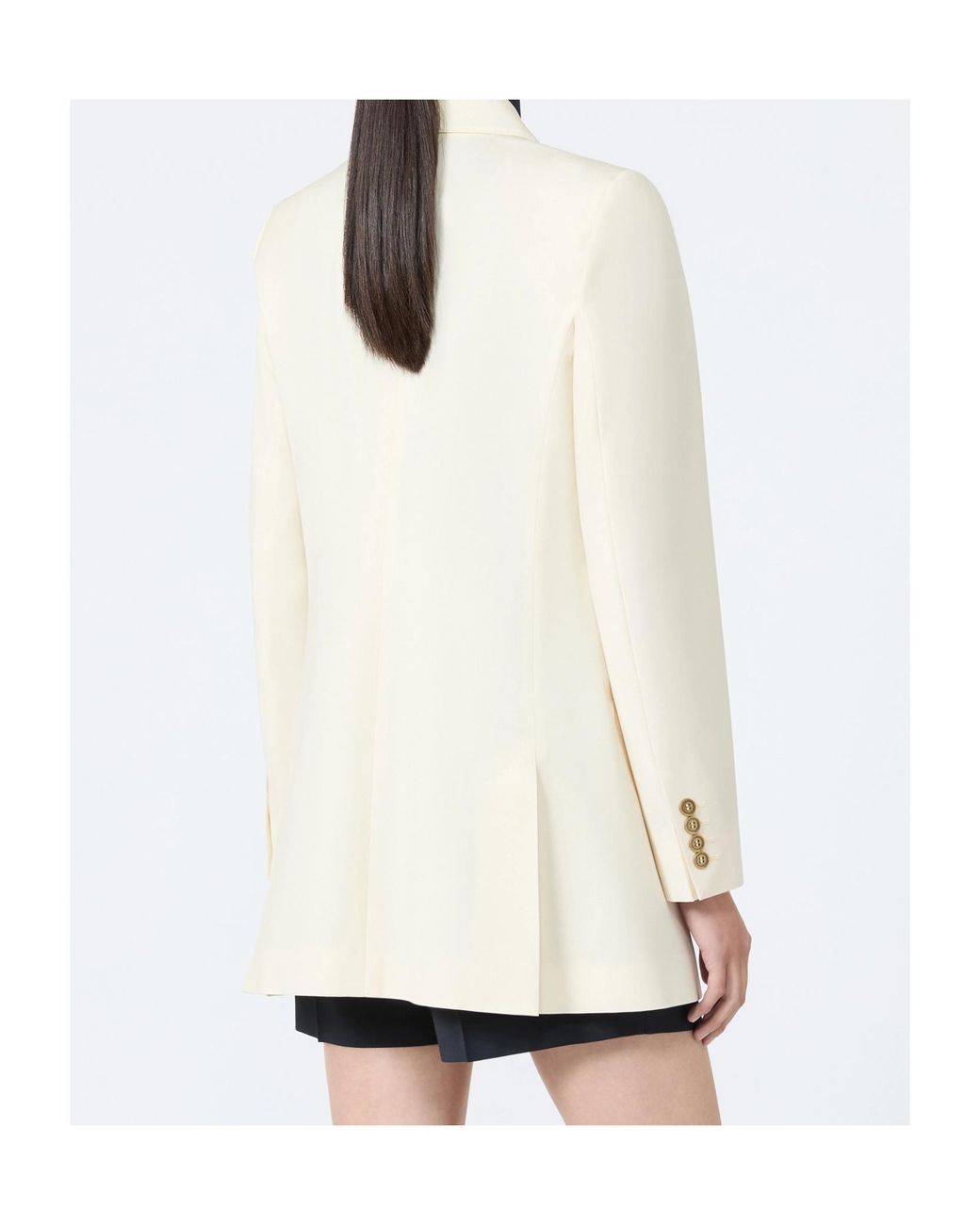 Max Mara White Virgin Wool Blazer