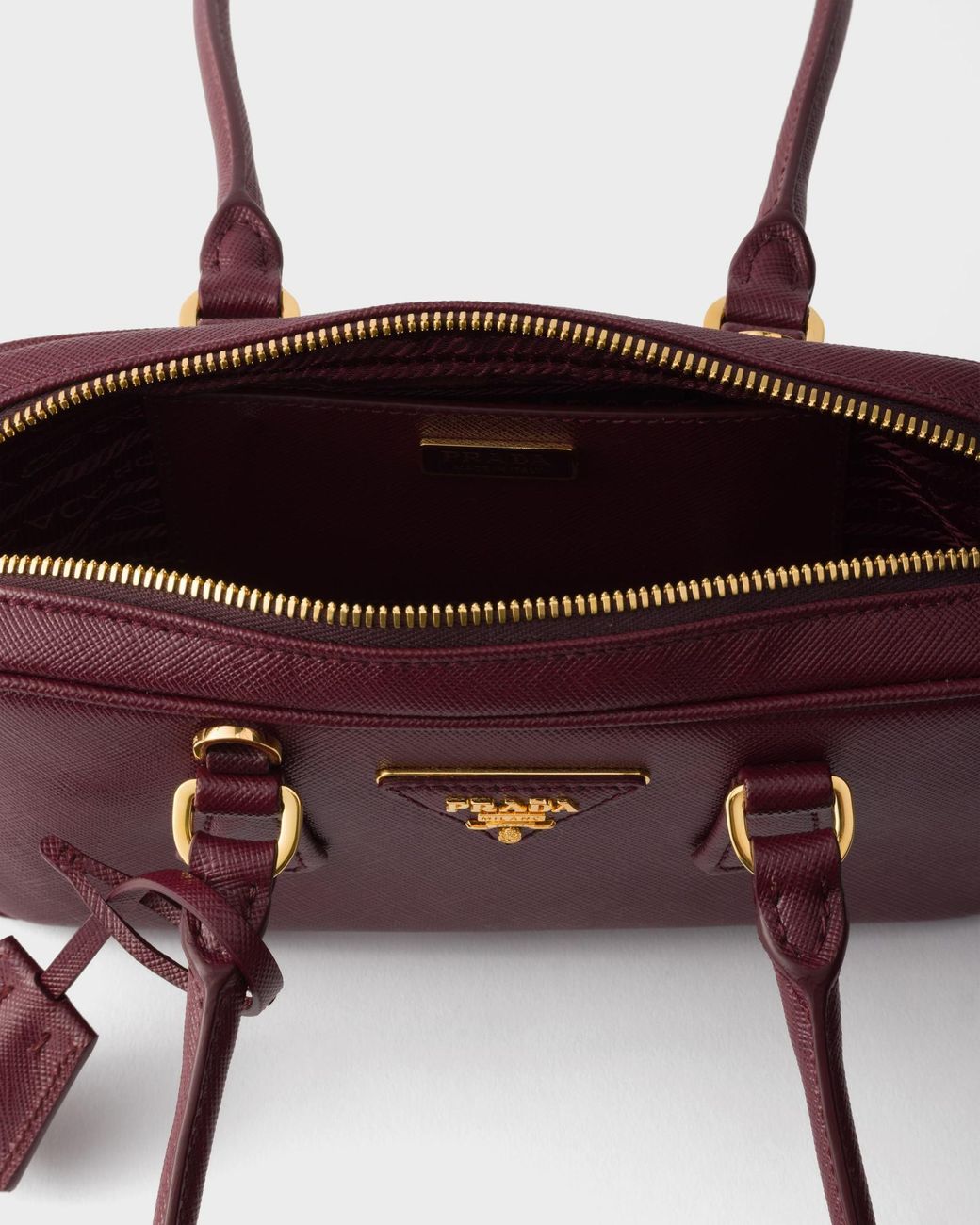 Prada Purple Saffiano Leather Top-Handle Mini-Bag