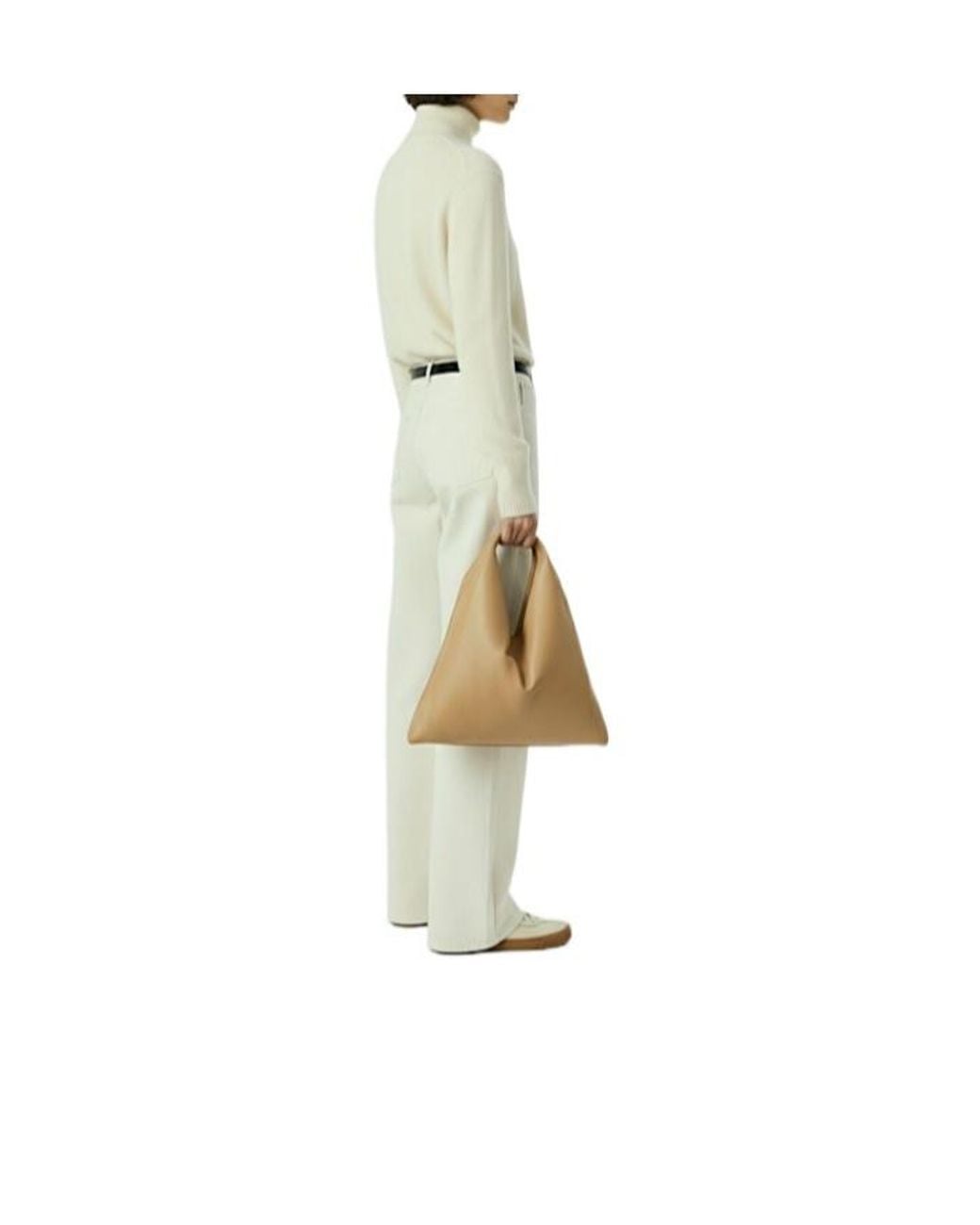 The Row Natural Small Bindle Silk Leather Top Handle Bag