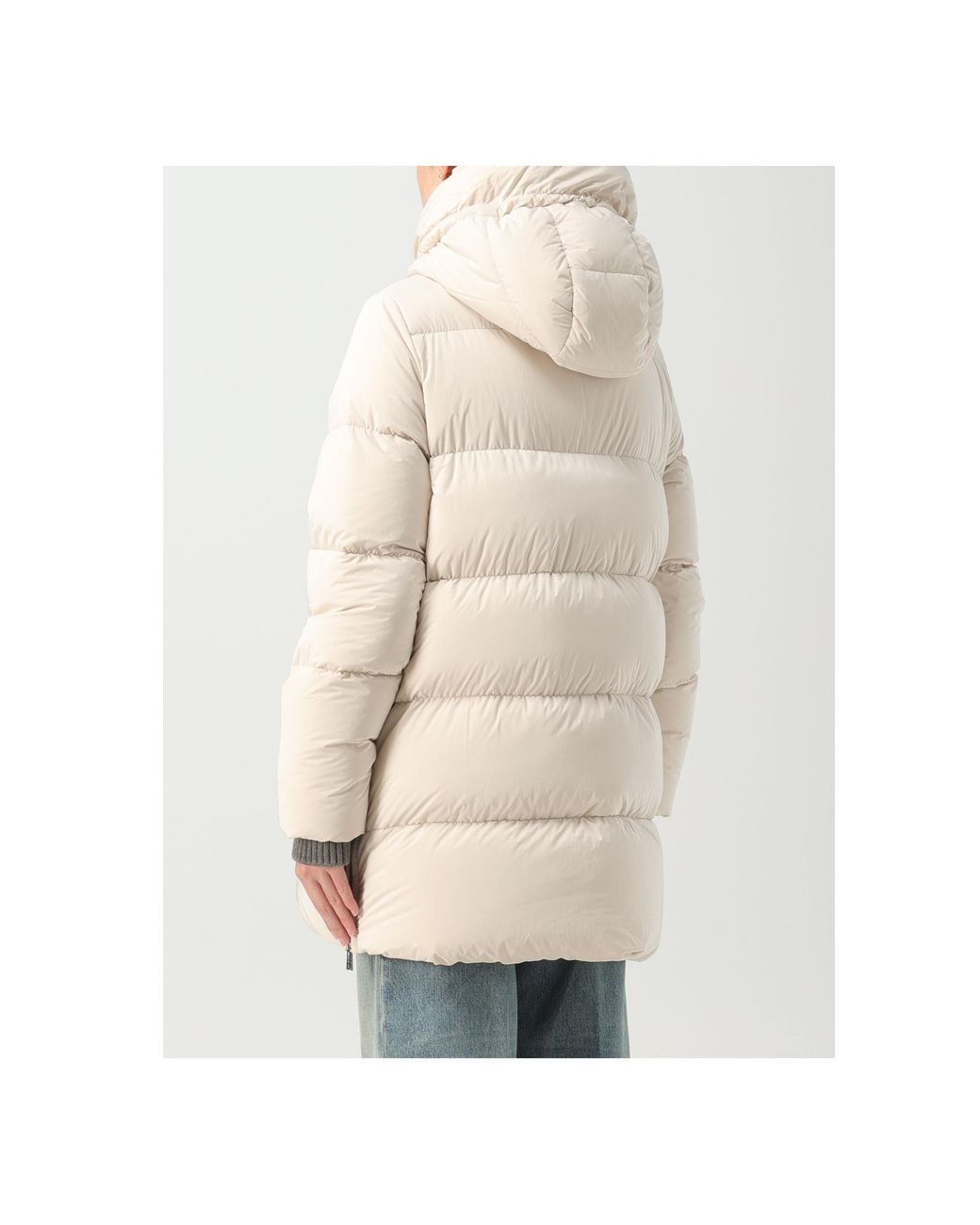 Moorer Natural Hooded Puffer Jacket