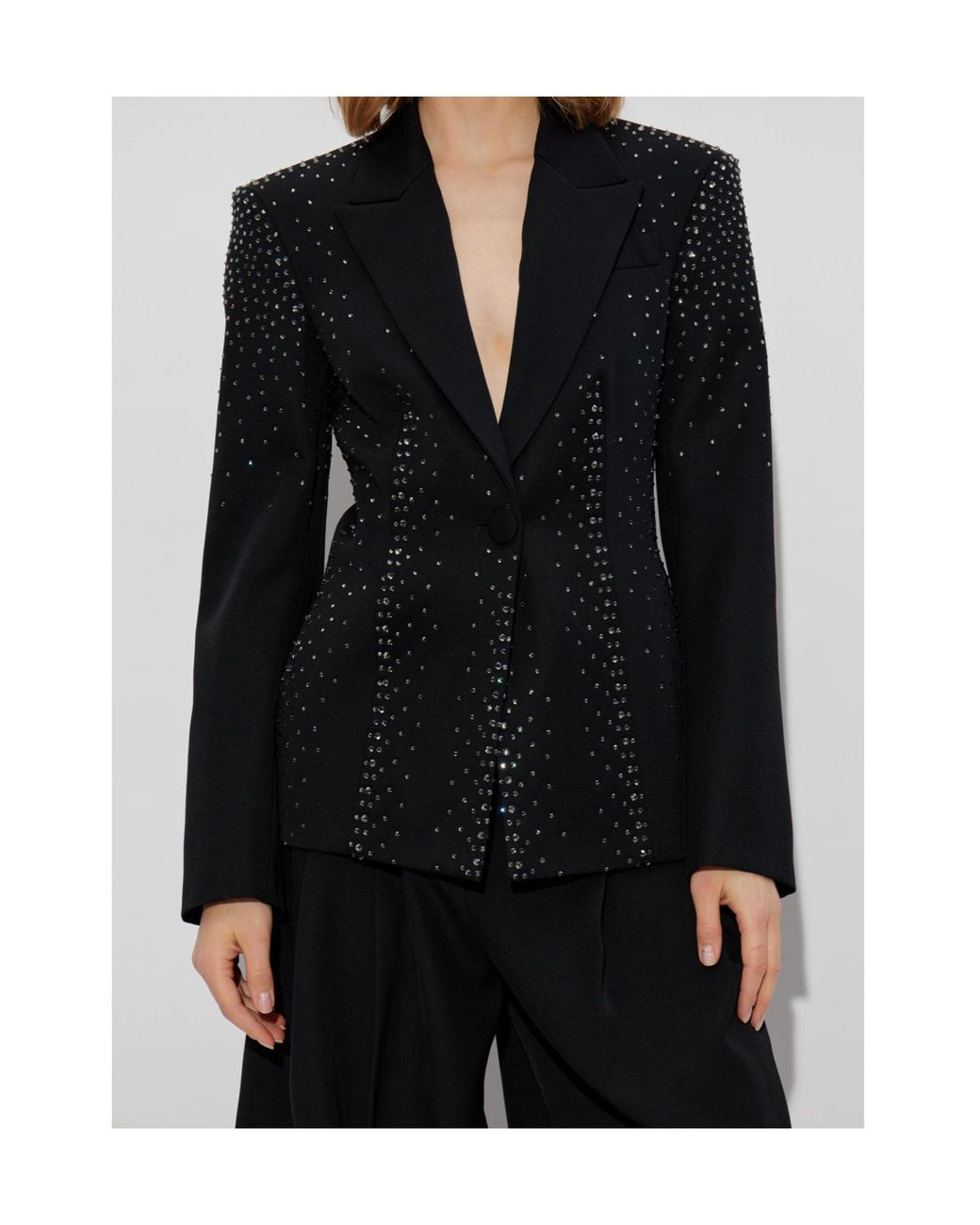 The Attico Black The Embellished Blazer