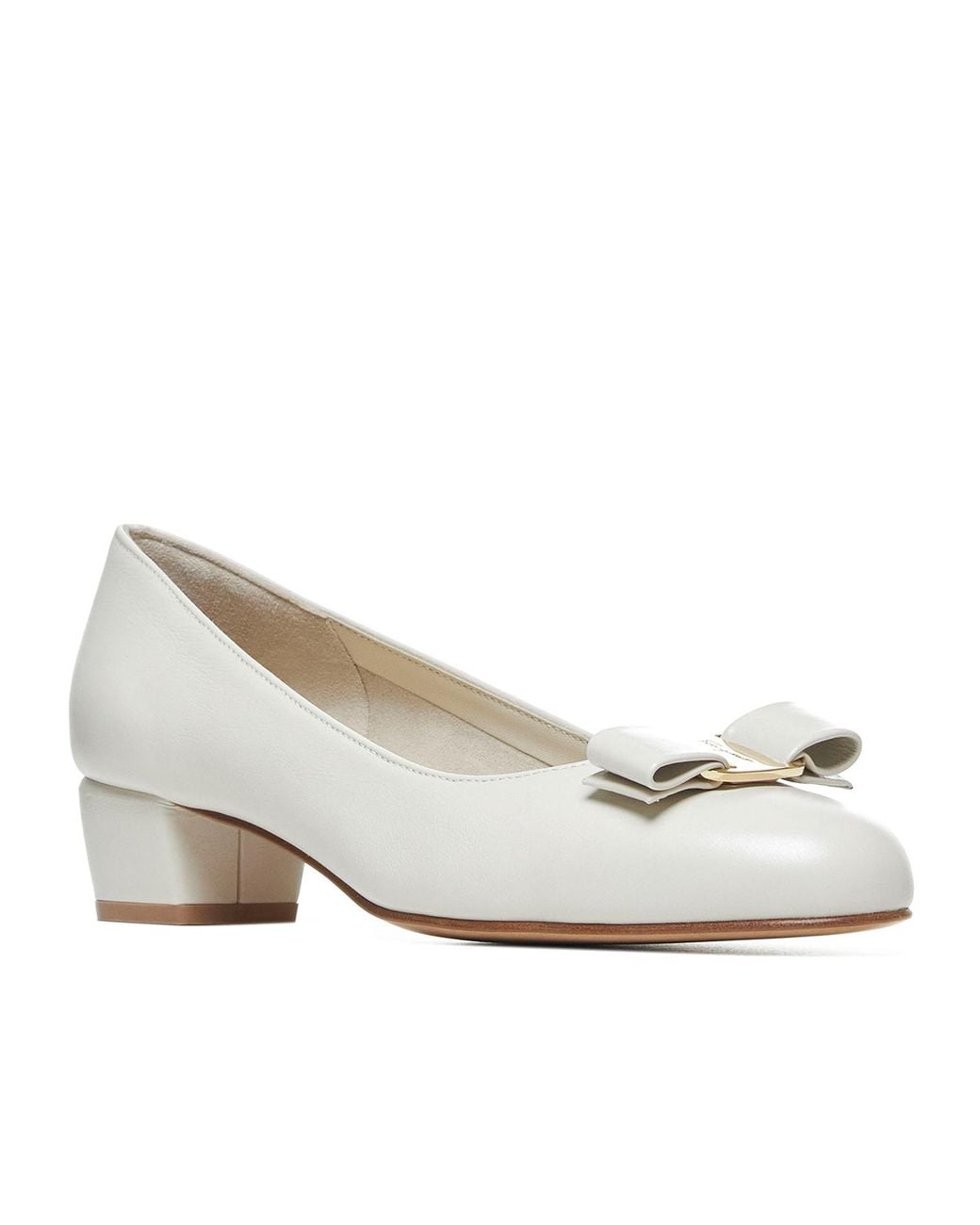 Ferragamo Natural Vara Bow Low-Heeled Shoes