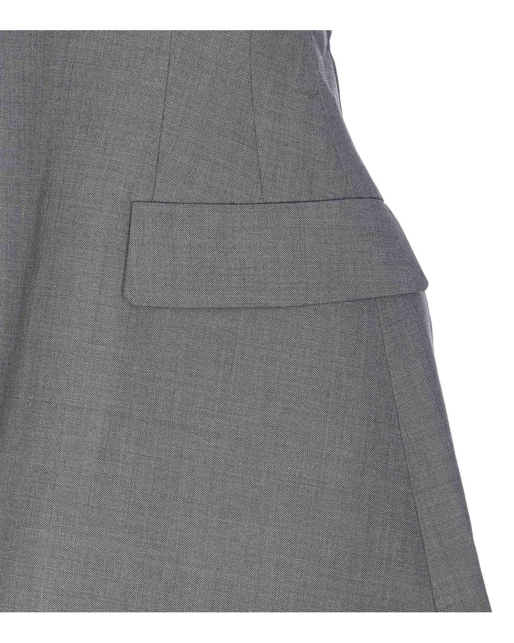 ShuShu/Tong Gray Shushu/Tong Scalloped Mini Dress