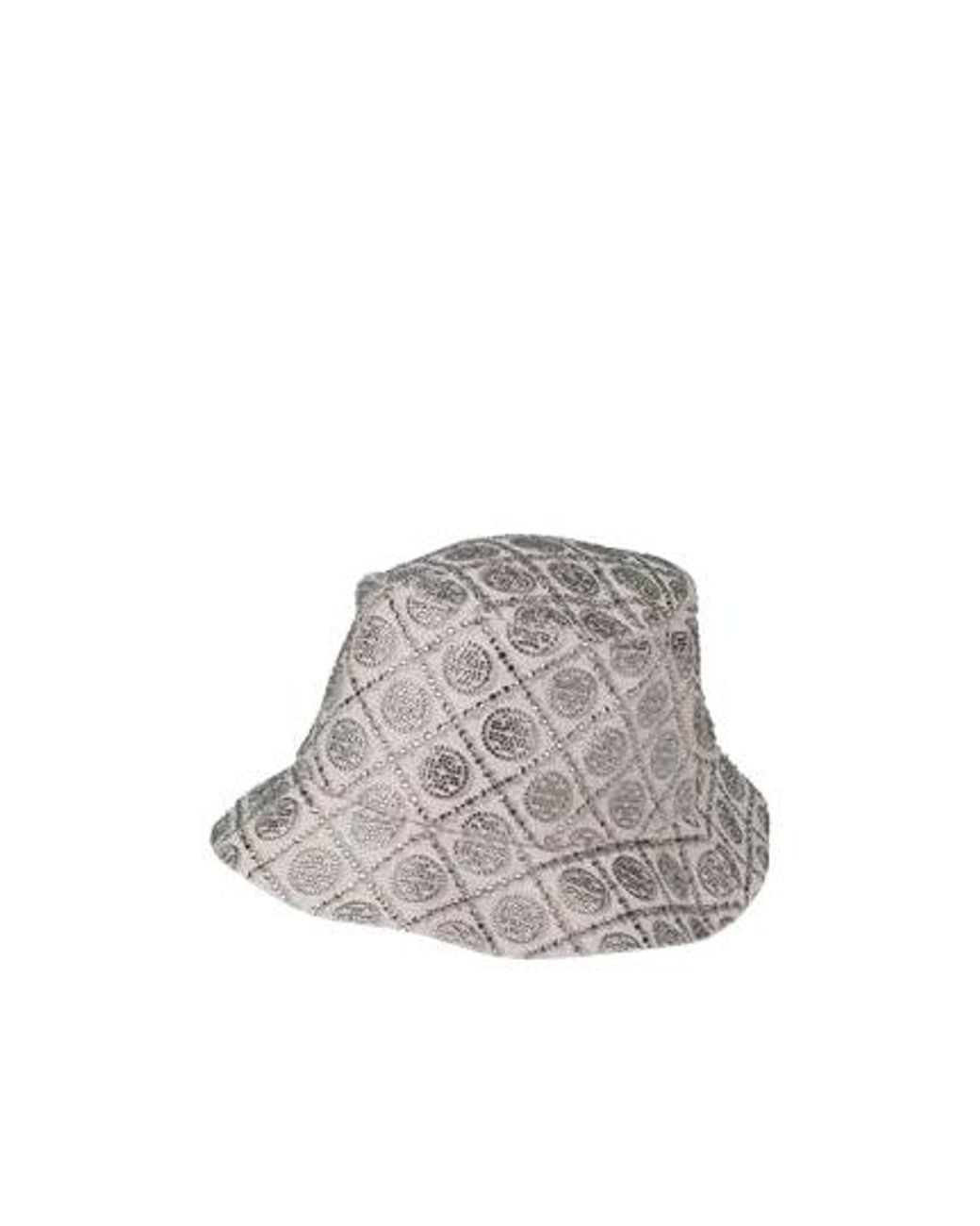 Tory Burch Gray Canvas Bucket Hat
