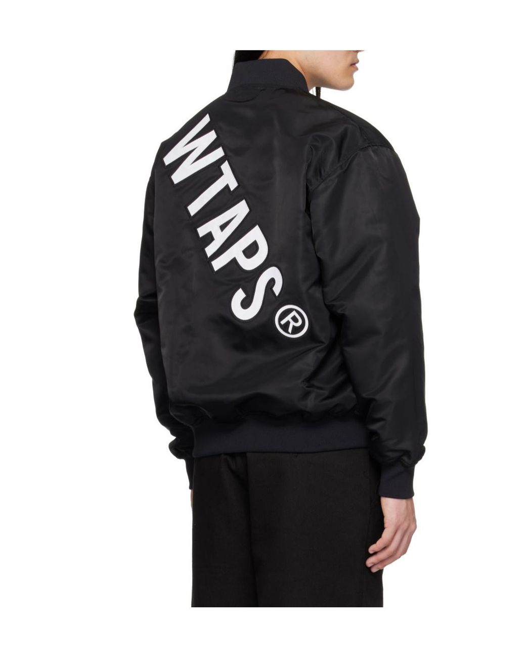 (w)taps Black Team Baseball Jacket for men