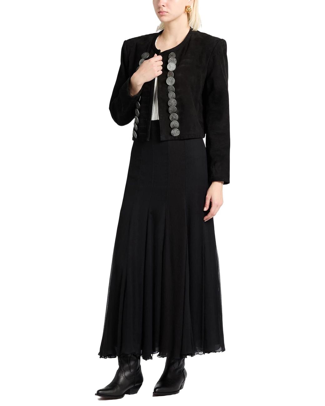 Isabel Marant Black Jacket Goat Skin