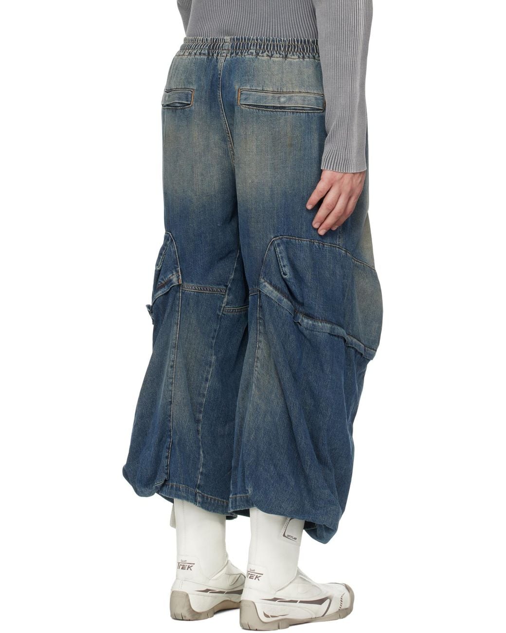 DIESEL Blue D-Para-Short-Fsf Loose Fit Jeans for men