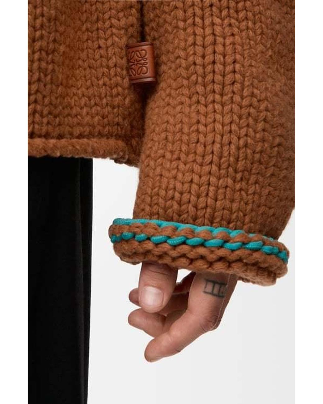 Loewe Brown Turtleneck Knitted Jumper for men