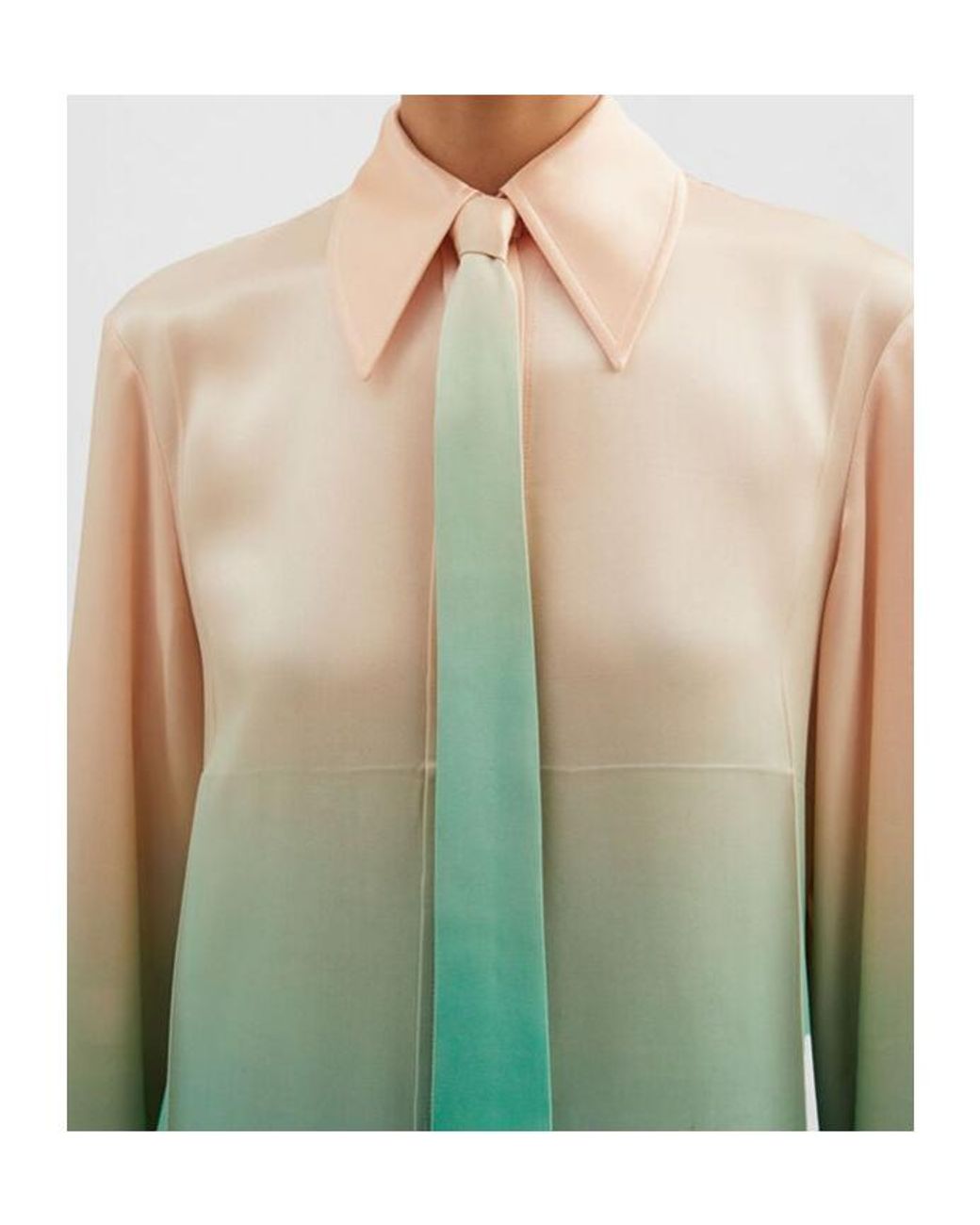 Jil Sander Green Shirt With Tie