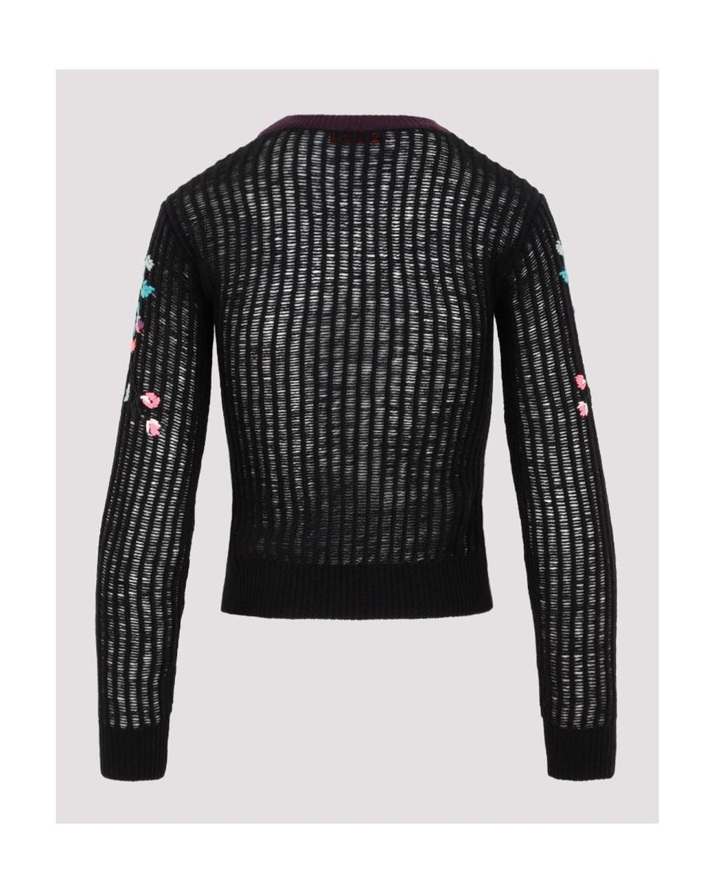Valentino Black Embroidered Logo Pullover