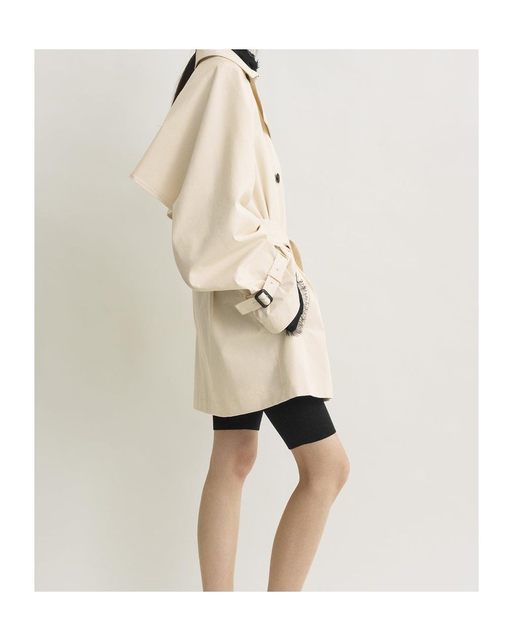 Totême  Natural Totême Double-Breasted Belted Jacket