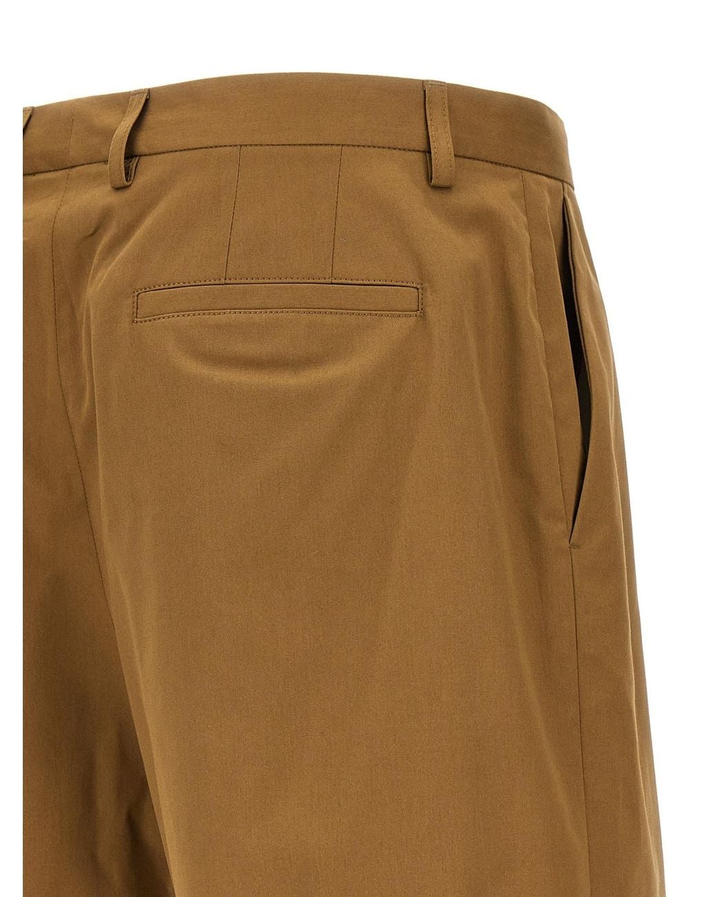 A.P.C. Natural Pleated Bermuda Shorts for men