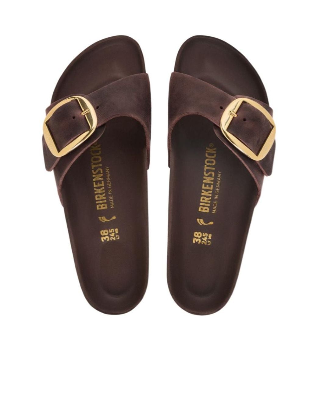 Birkenstock Brown Big Buckle Flat Sandals for men