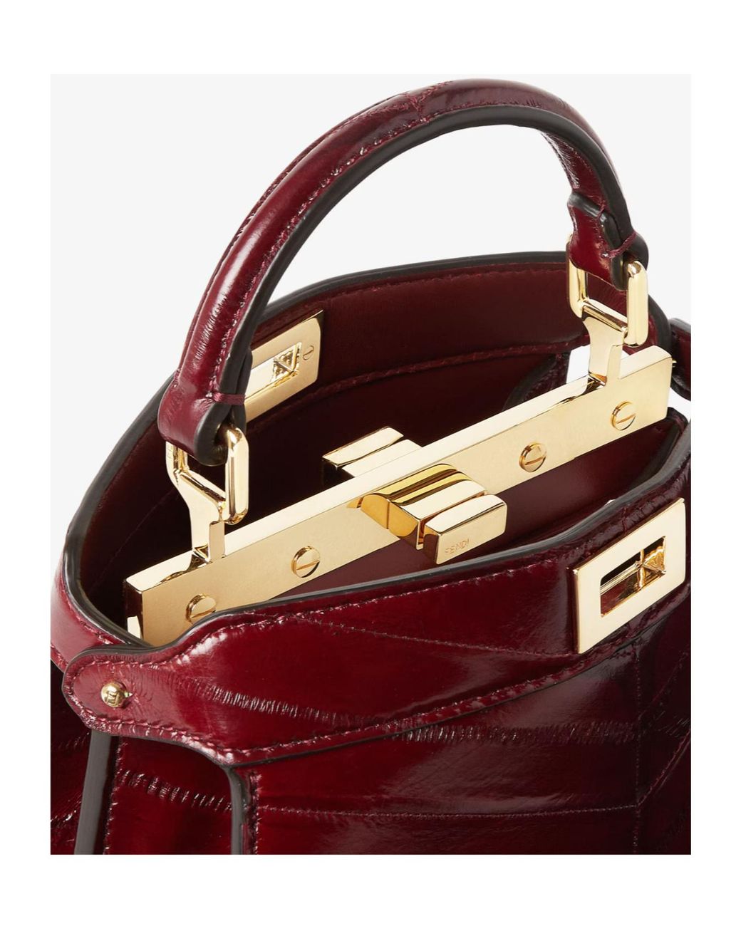 Fendi Red Peekaboo Iseeu Petite Tote Bag