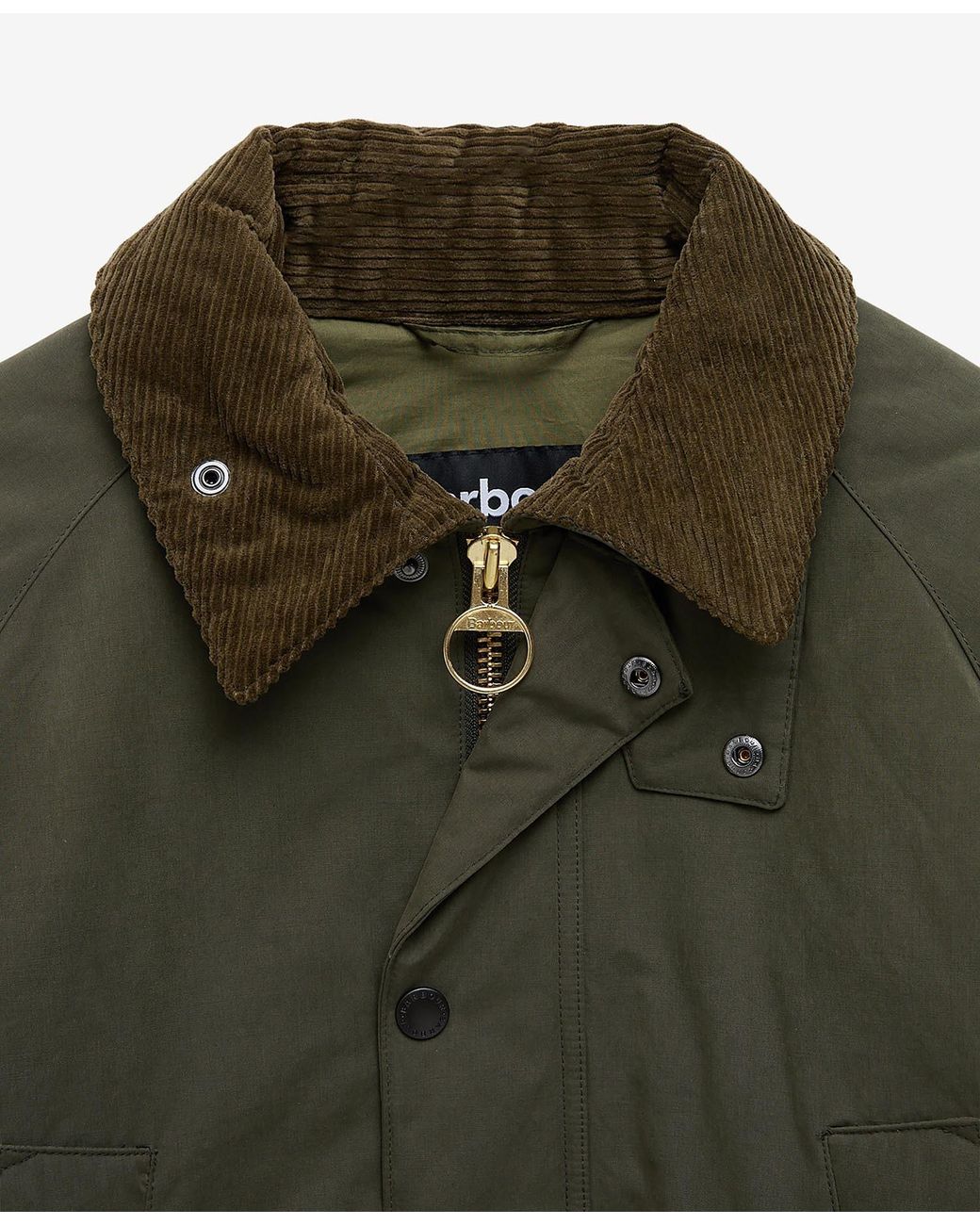 Barbour Green Pocket Detail Buttoned Coat for men