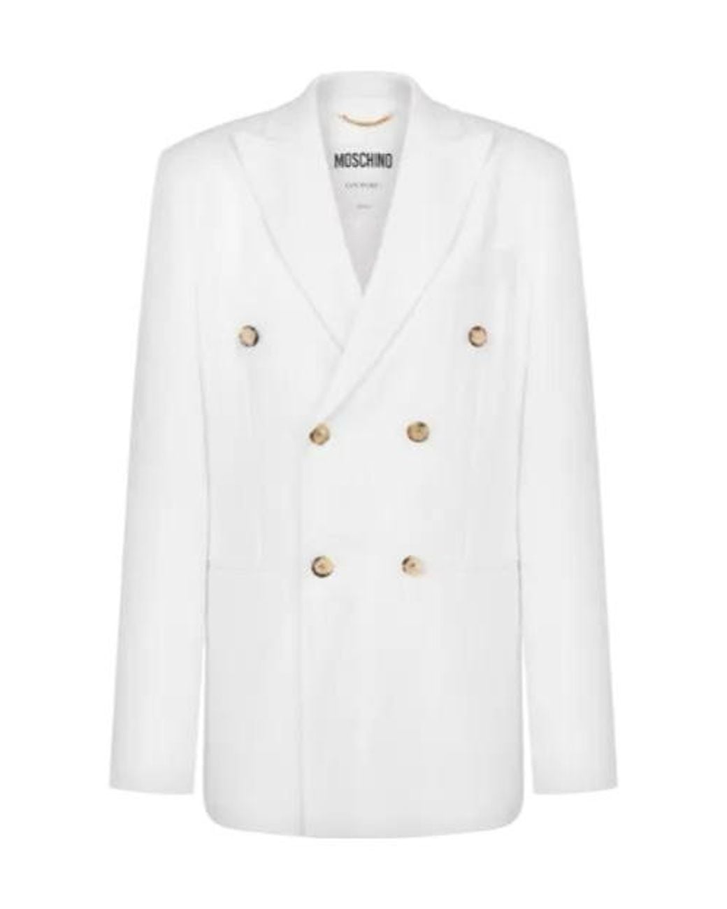 Moschino White Double-Breasted Blazer