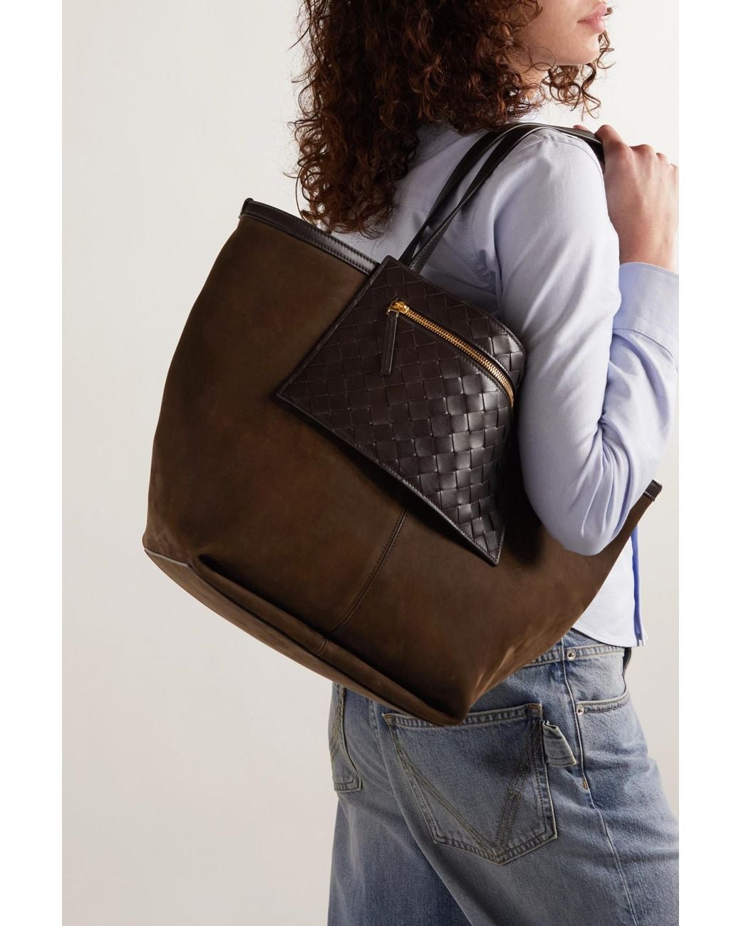 Bottega Veneta Brown Medium Flip-Flap Shoulder Bag