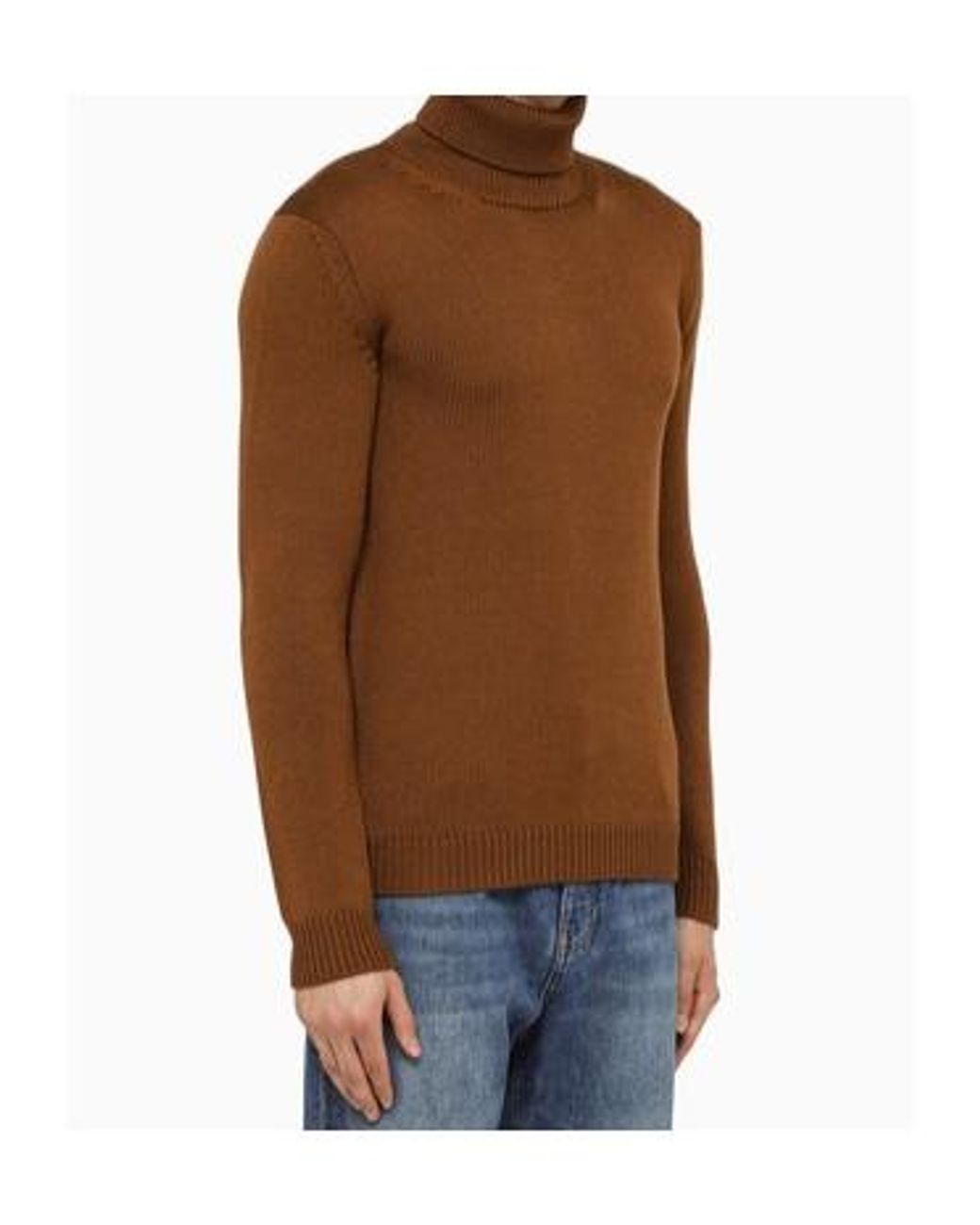Roberto Collina Brown Turtleneck Sweater for men