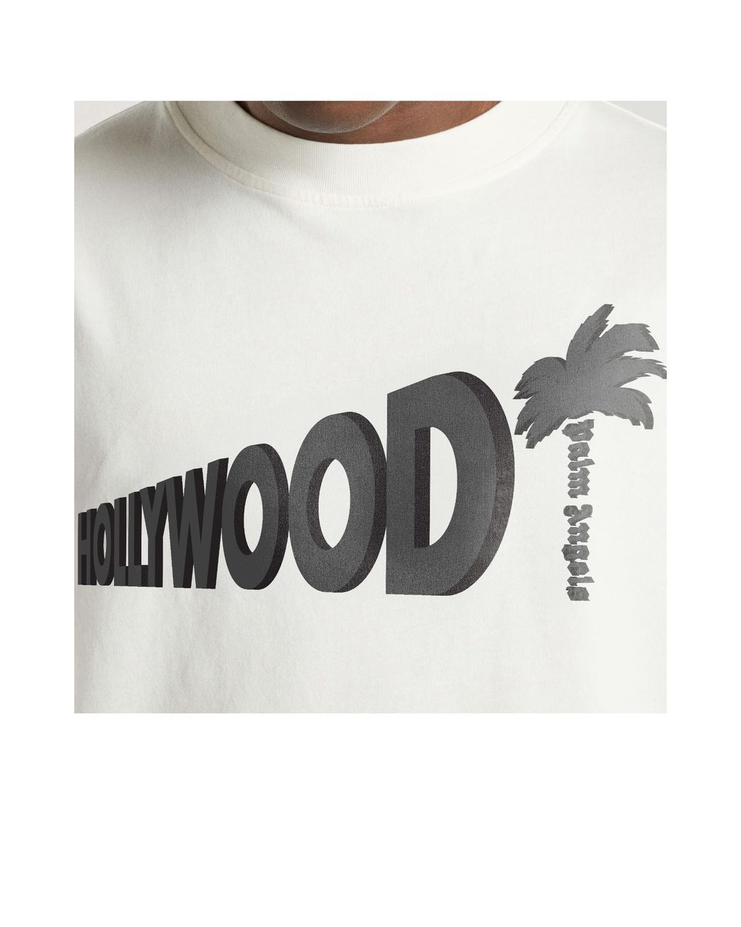 Palm Angels White Sunset Blvd Palm Loose T-Shirt for men