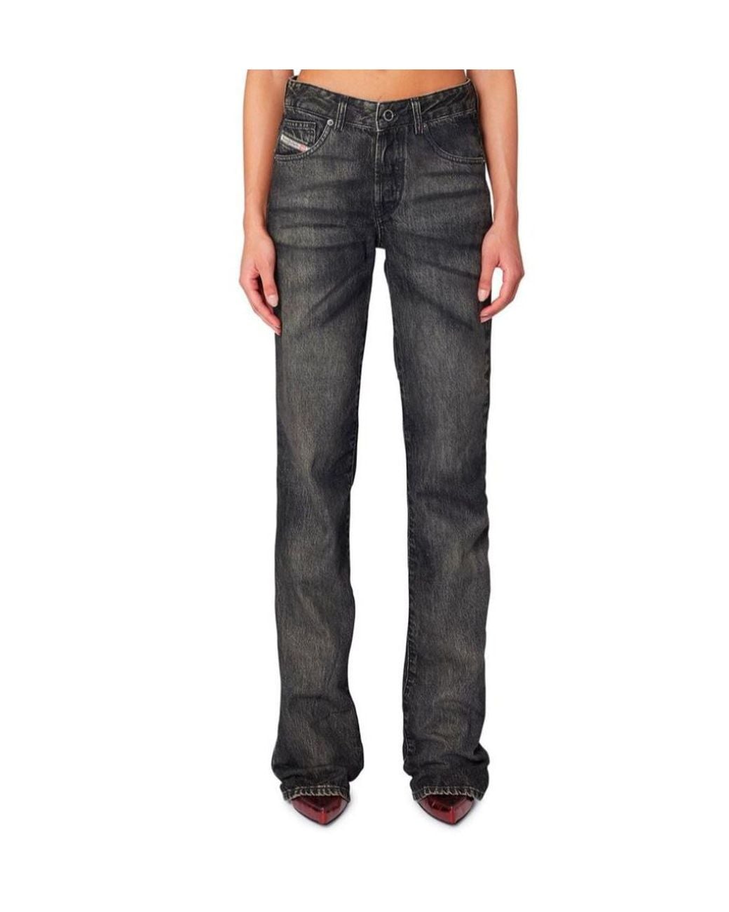 DIESEL Gray D-Heel-Fsj L32 Straight-Leg Jeans