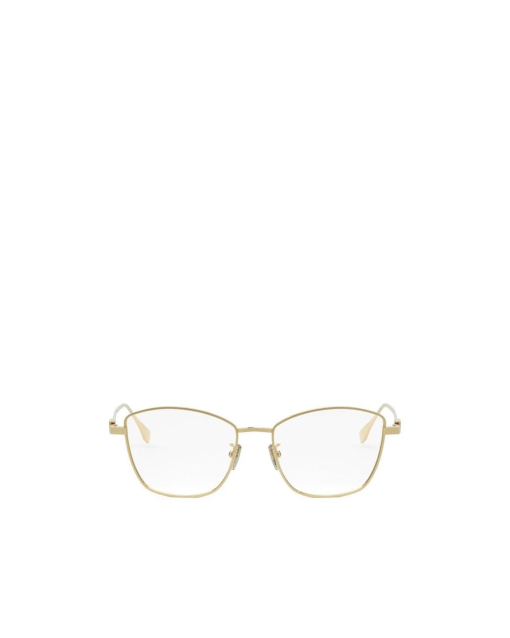 Fendi White Eyewear Irregular Frame Glasses for men