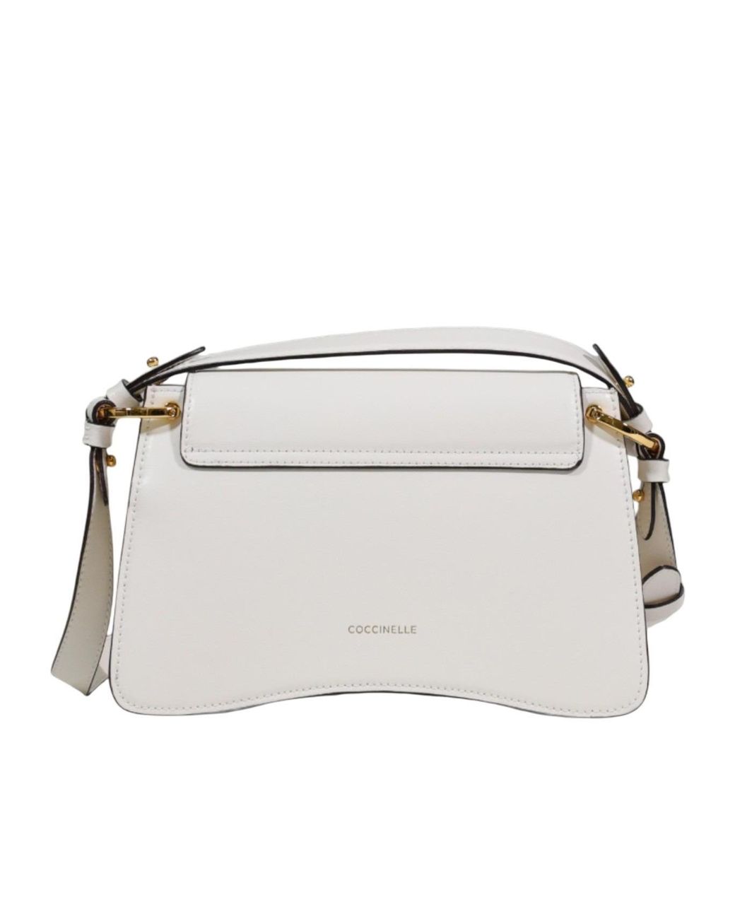 Coccinelle White Small C-Me Leather Tote Bag