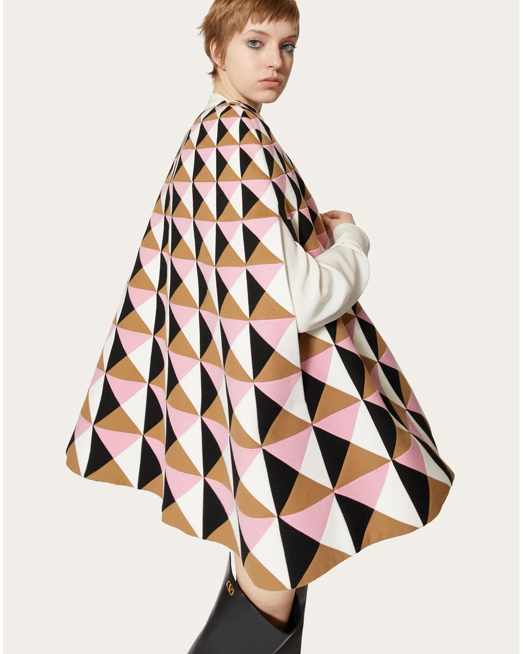 Valentino Multicolor Hook Detail Cape