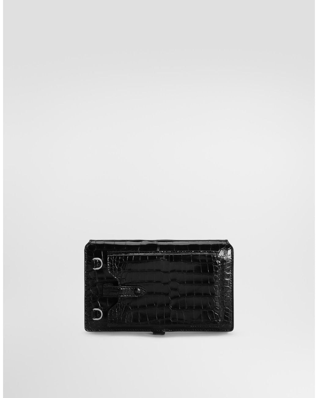 Dolce & Gabbana Black Embossed Mini Crossbody Bag for men