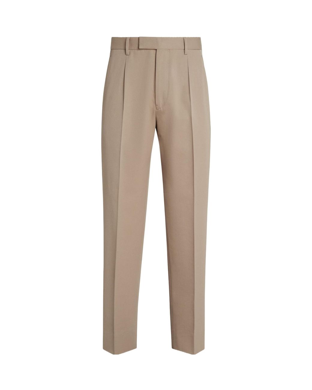 Zegna Natural Straight-Leg Tailored Trousers for men