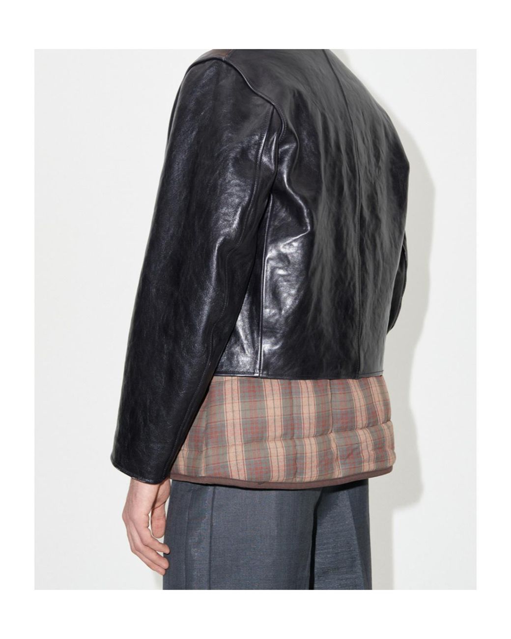 Our Legacy Black Top Dyed Leather Mini Jacket for men