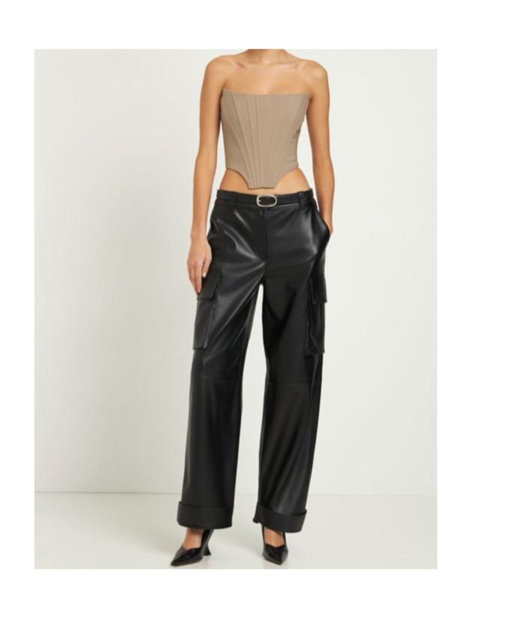 GIUSEPPE DI MORABITO Natural Double Twisted Wool Corset Top
