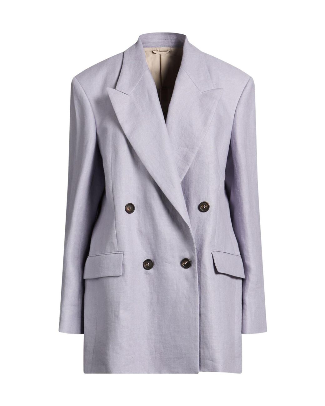 Brunello Cucinelli Purple Blazer Hemp, Linen, Brass