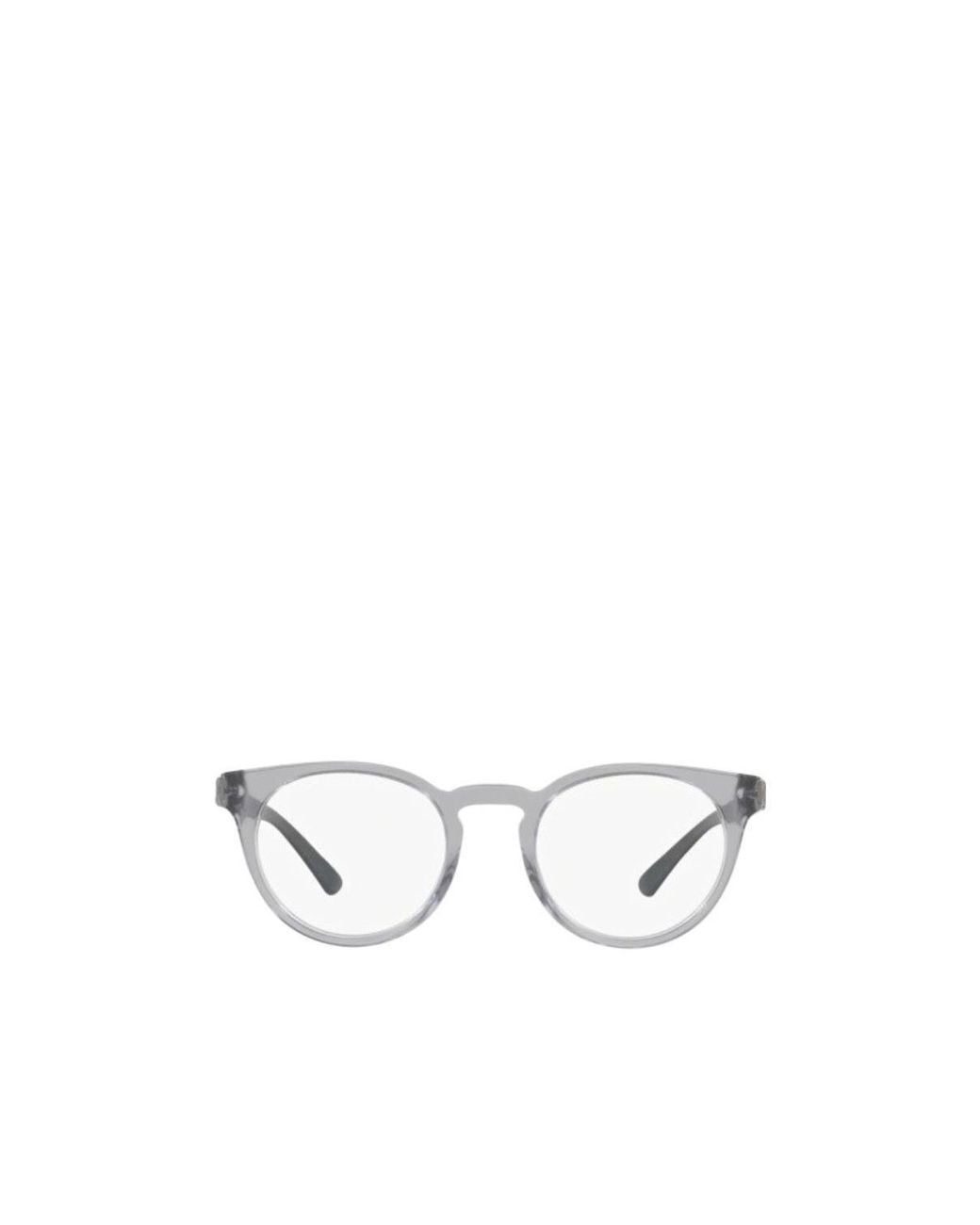BVLGARI White Round Frame Non-Prescription Glasses