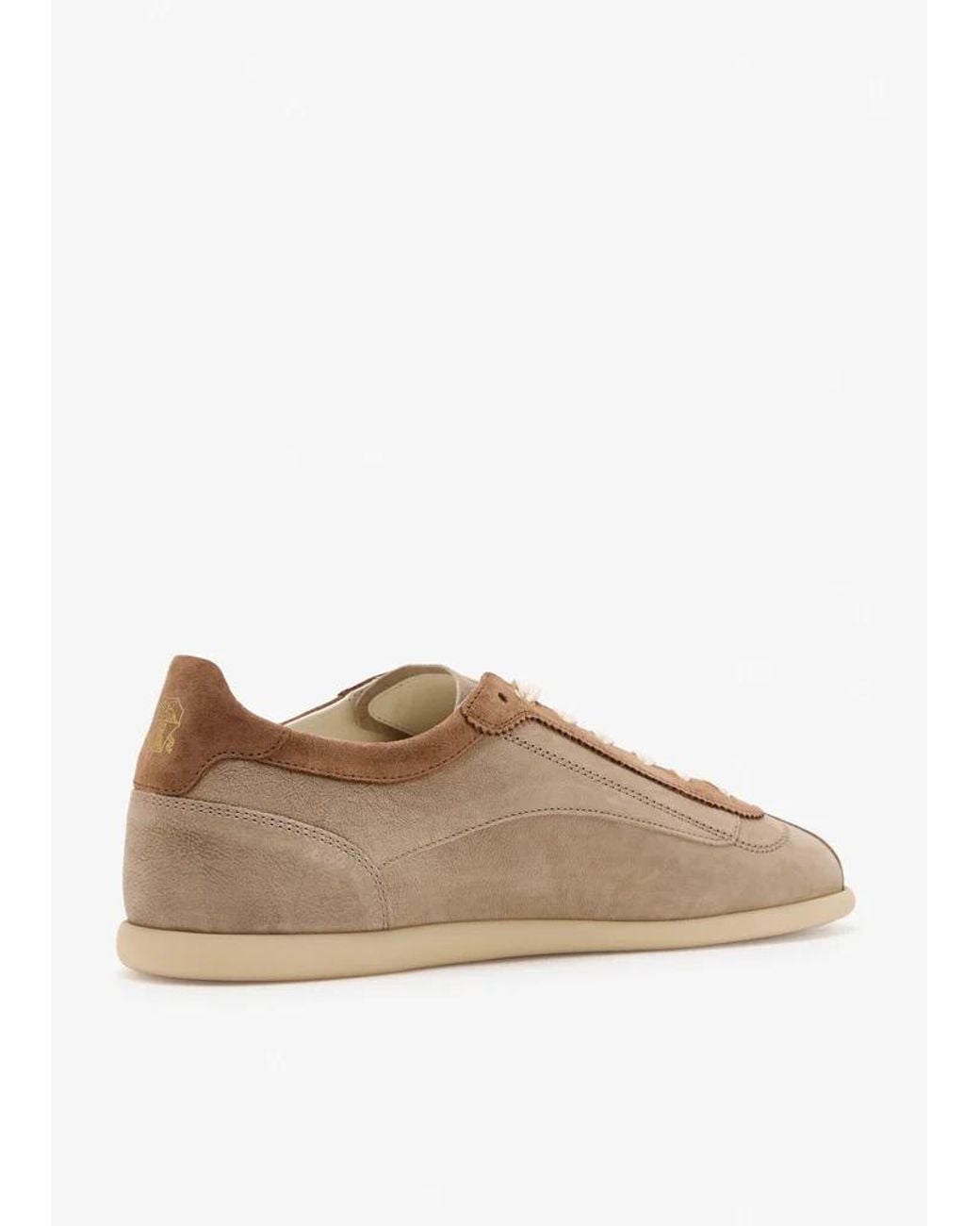 Brunello Cucinelli Brown Low-Top Lace-Up Sneakers for men