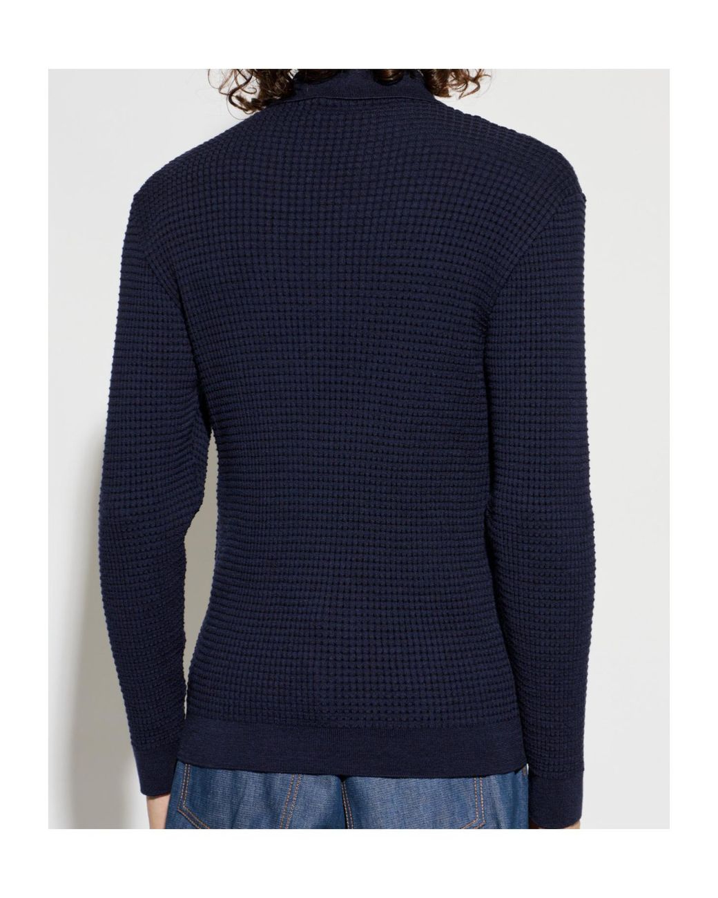 Moschino Blue Patches Detailed Polo Shirt for men