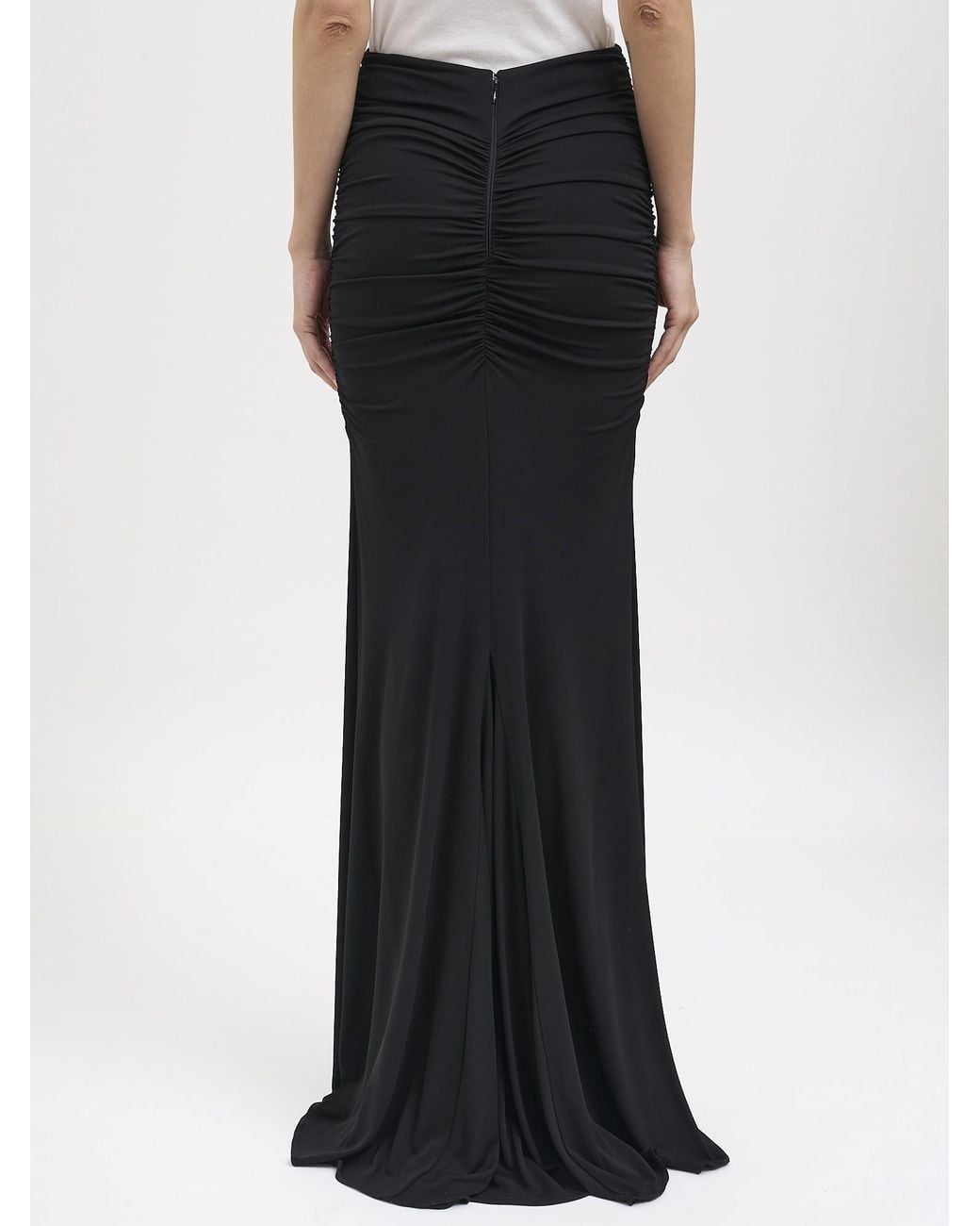 Elisabetta Franchi Black Pleated Skirt