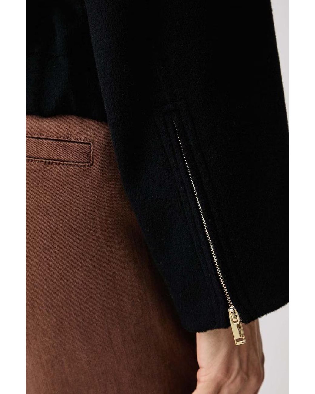 Marella Black Casual Zip-Up Jacket
