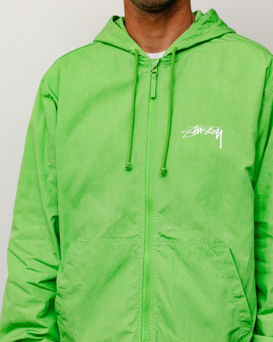 Stussy Green Long-Sleeve Casual Jacket for men