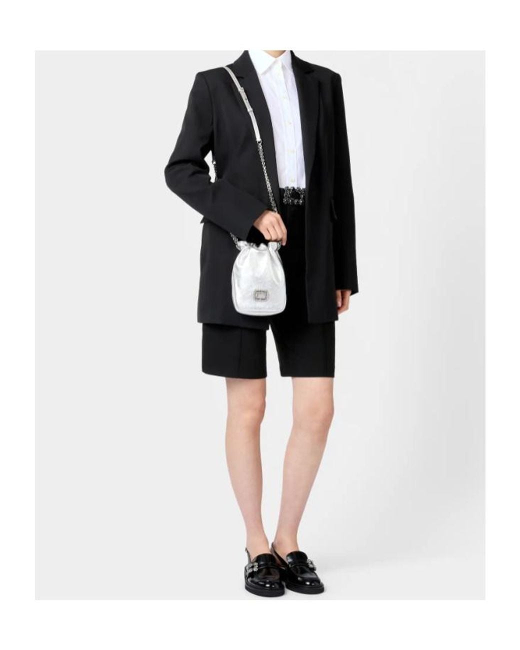 Roger Vivier Gray Pilgrim Nano Bag