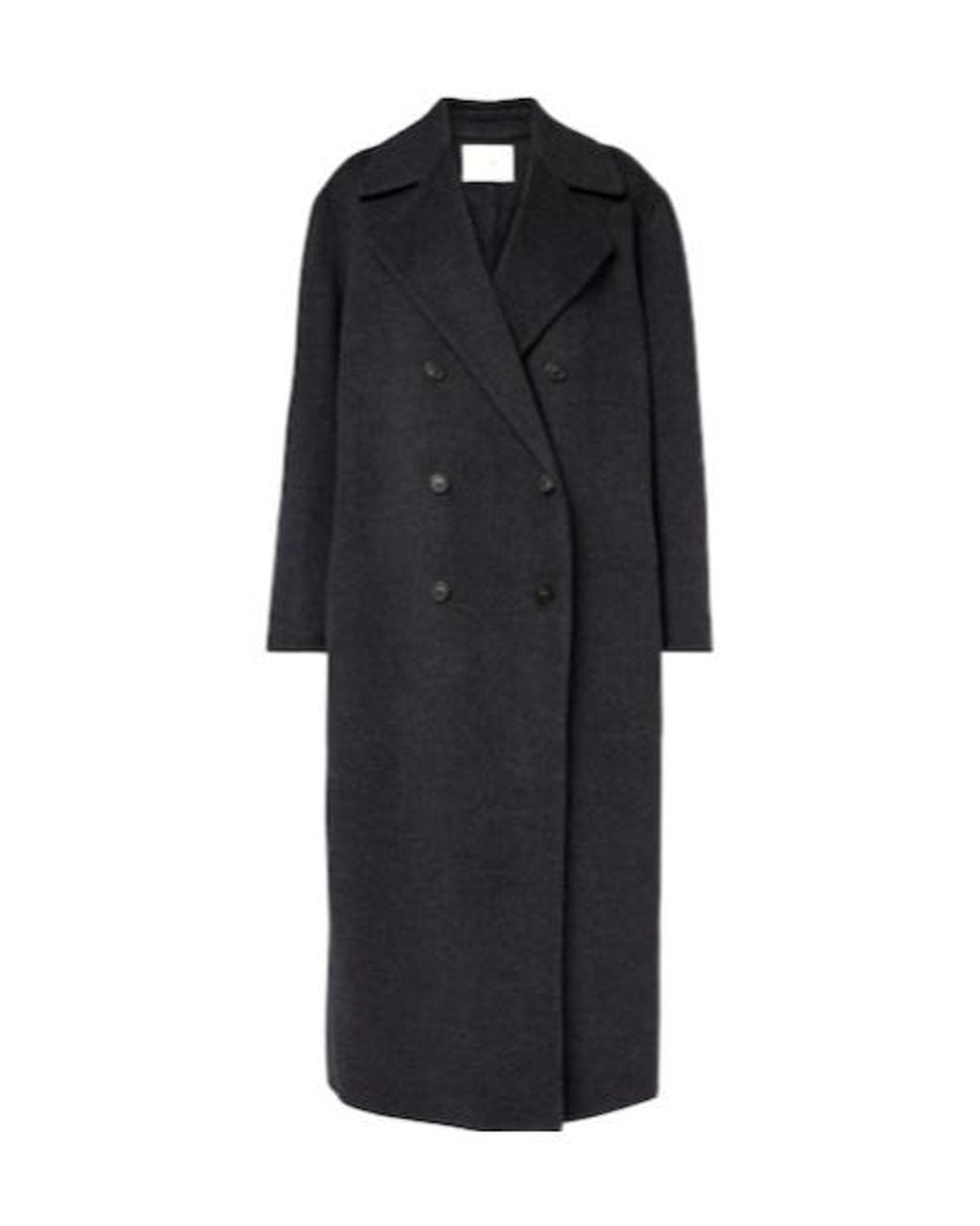 Vince Black Double-Breasted Wool-Blend Coat