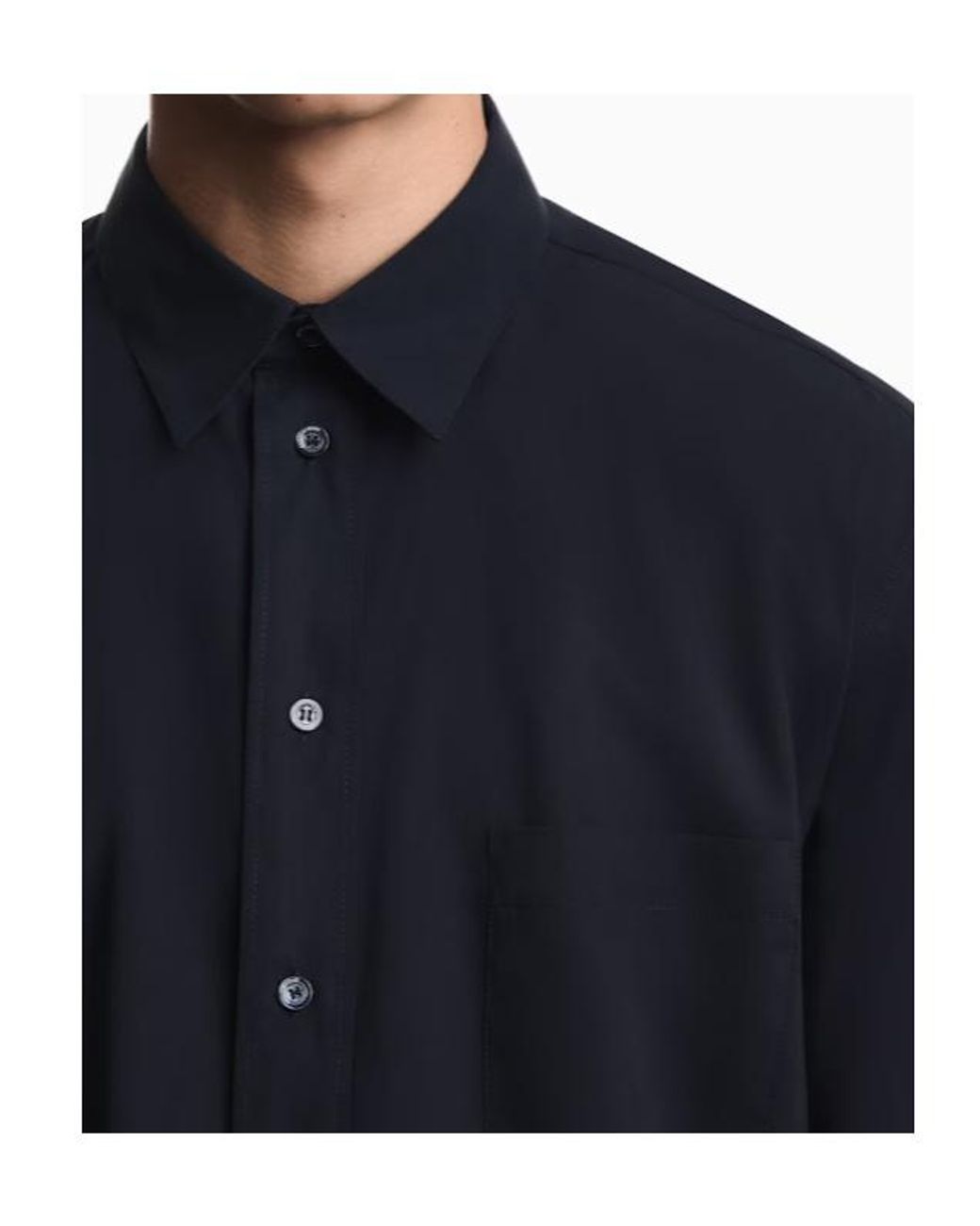 Emporio Armani Blue Regular Fit Pocket Shirt for men