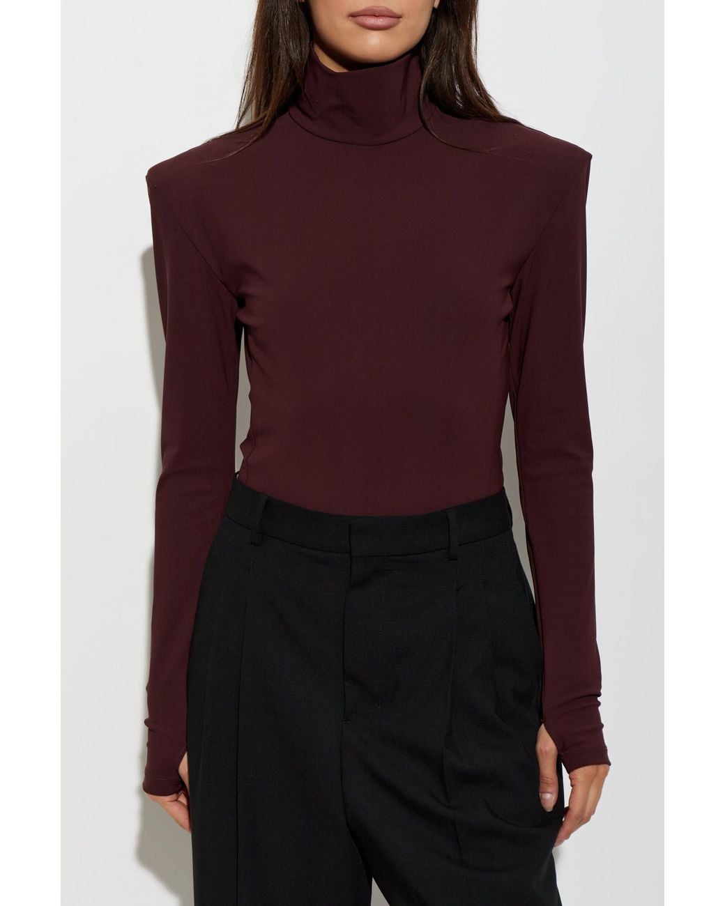 IRO Purple Long-Sleeve Bodysuit
