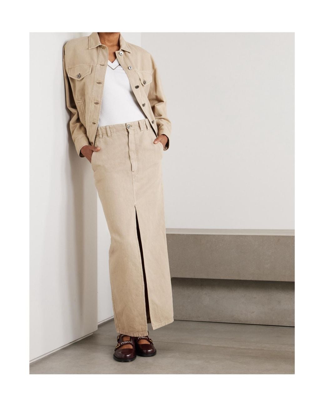 Brunello Cucinelli Natural Monili Jacket