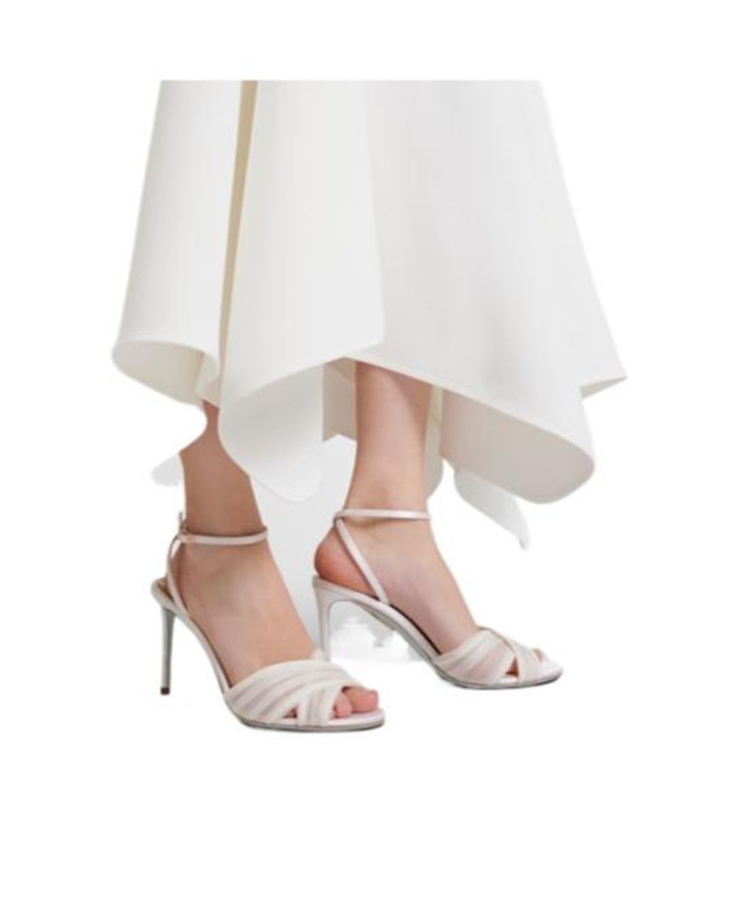 Aquazzura White Thin-Strap High Heel Sandals